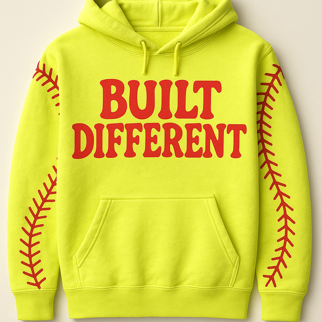 Built Different Softball Hoodie