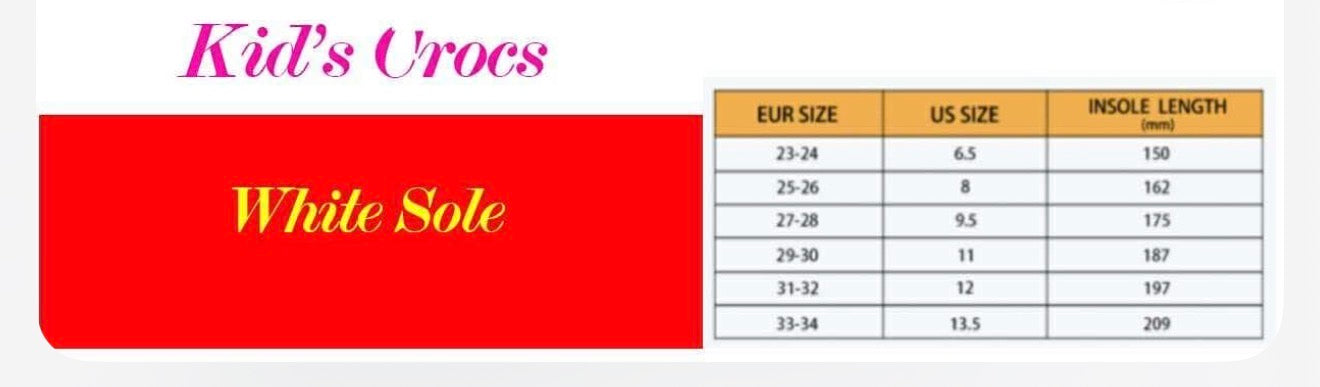 Panthers WBP Crocs (PLEASE measure for size chart EUR size)