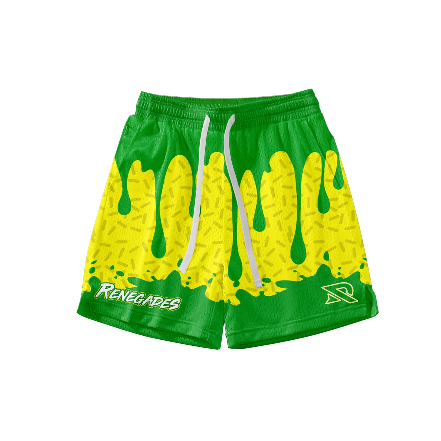 Renegade green drip shorts