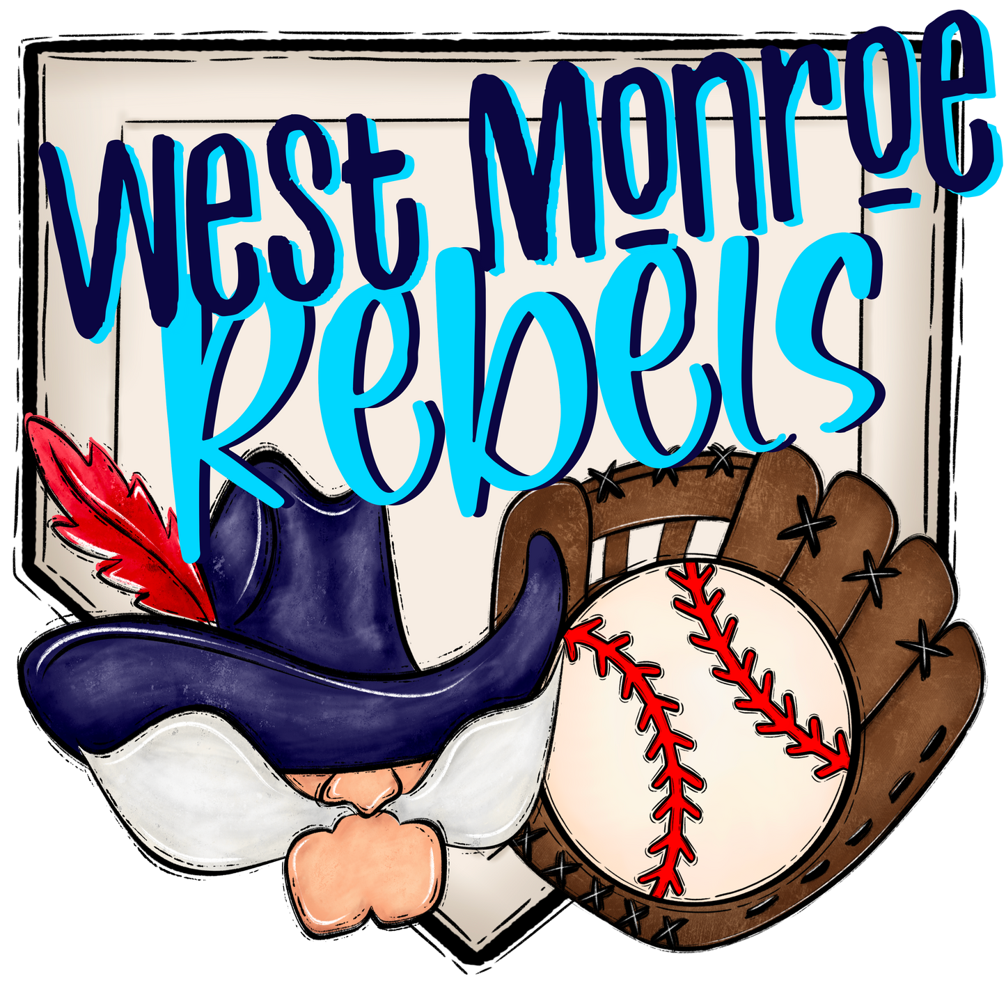 West Monroe Baseball Homeplate Shirt