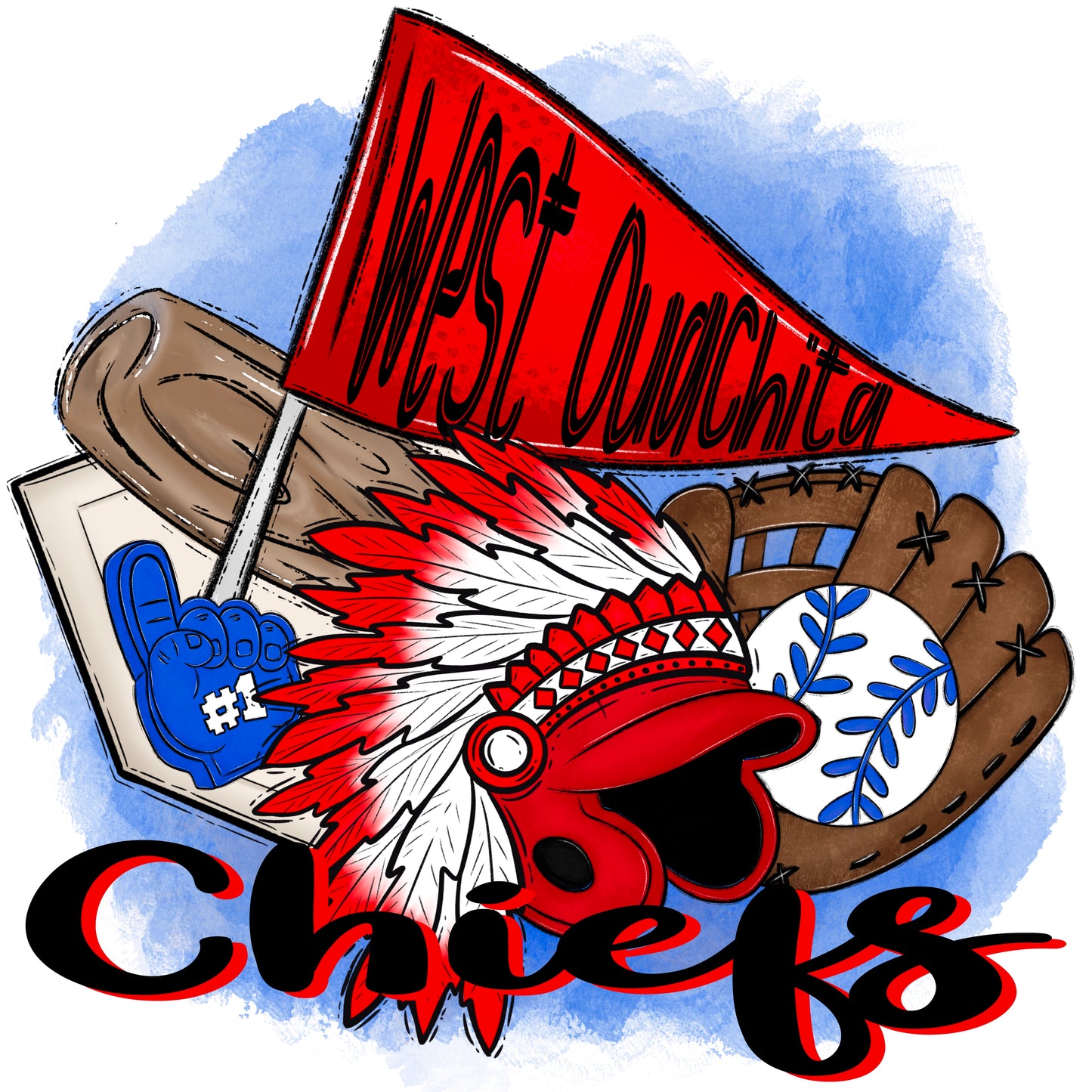 West Ouachita Baseball Pennant Shirt