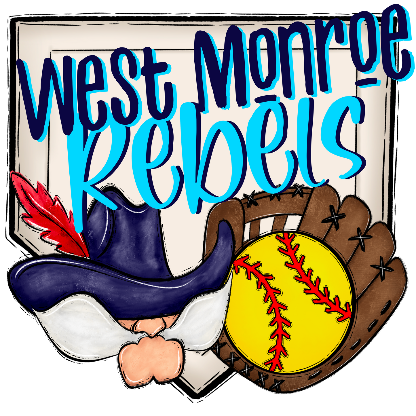 West Monroe Softball Homeplate Shirt