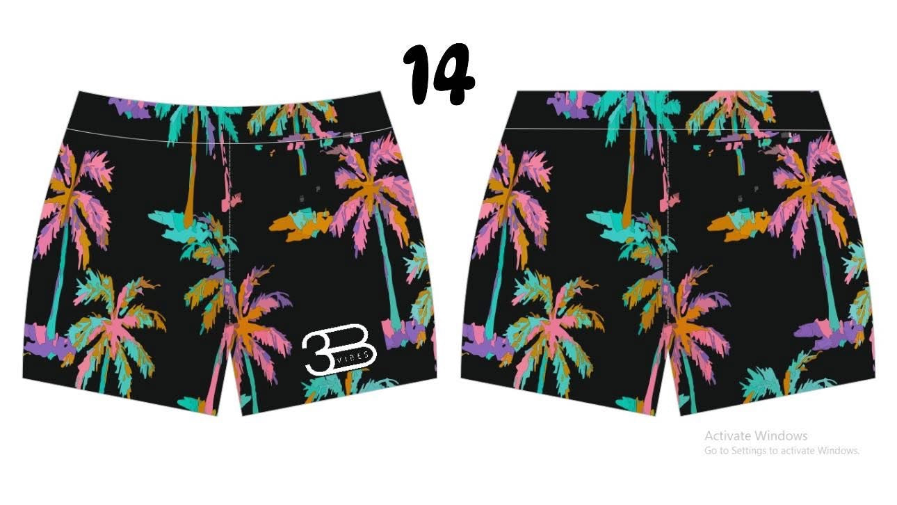Palm swim trunks
