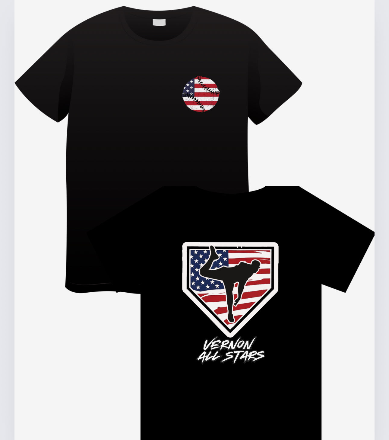 Vernon Home Plate Black Shirt