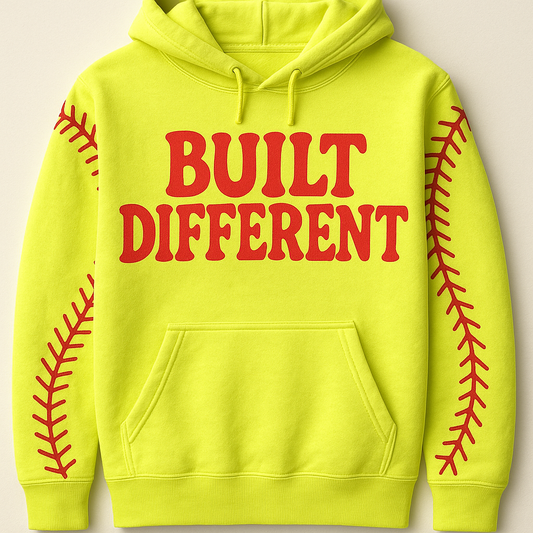 Built Different Softball Hoodie