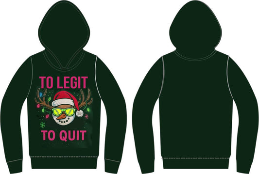 Hoodie Pink To Legit to Quit