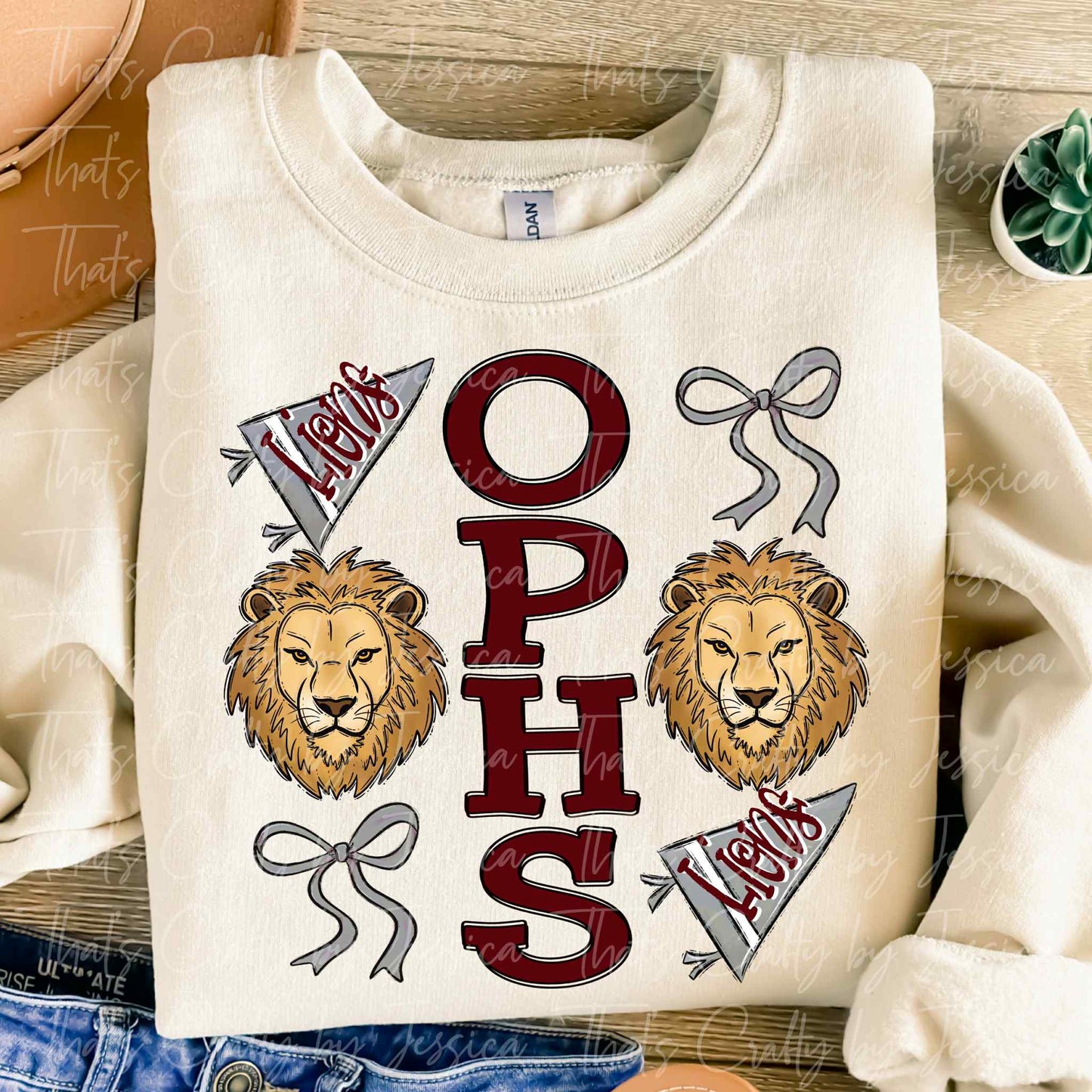 Lions Bow Pennant Sweatshirt