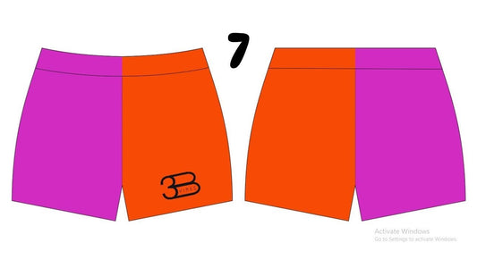 Purple/Orange swim trunks