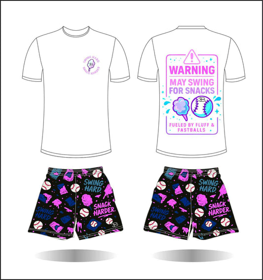 Swing Hard Snack Harder White Set