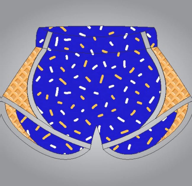 Women/Girls Shorts Blue Sprinkle