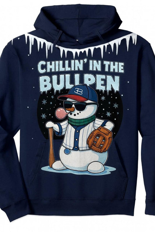 Hoodie Chillin in the Bullpen