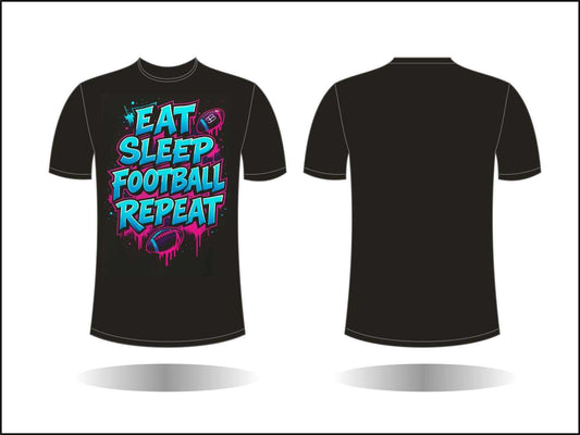 Eat Sleep Football Repeat T-shirt