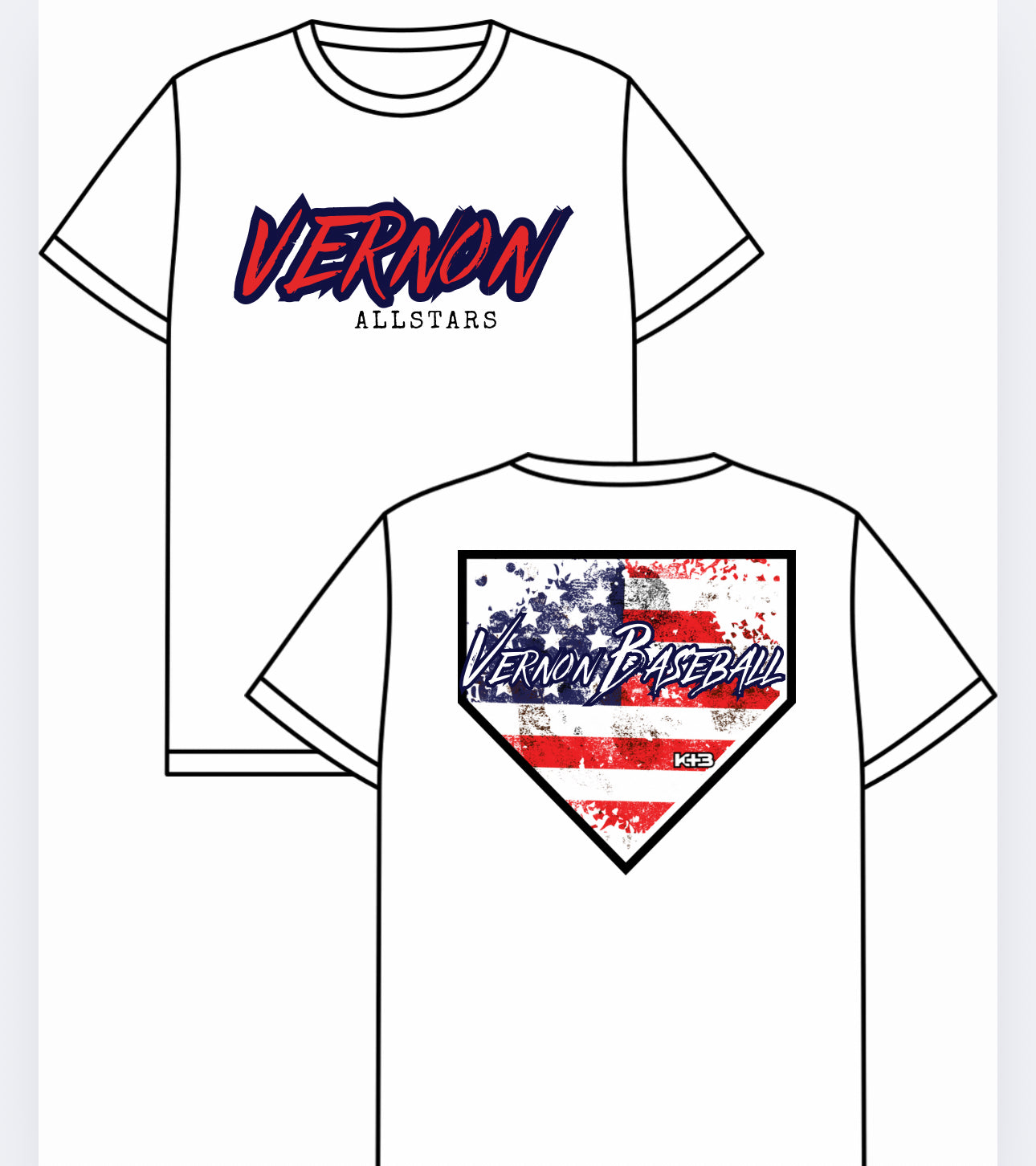 Vernon Home Plate White Shirt