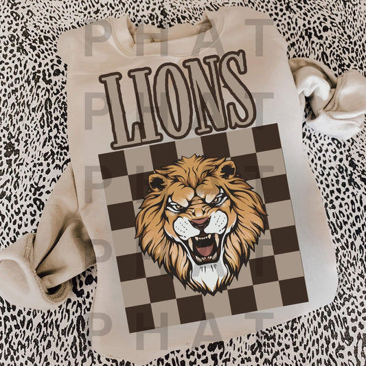 Lions Checkered Hoodie