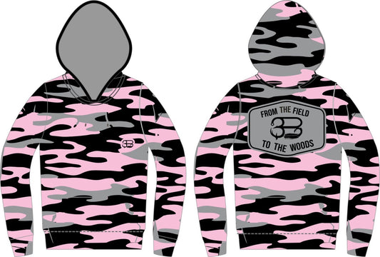 Hoodie Pink Camo from the Field to the Woods