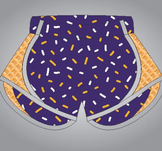 Women/Girls Shorts Purple Sprinkle