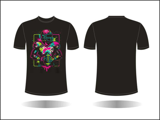Neon Football Player T-shirt