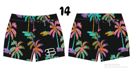 Palm swim trunks
