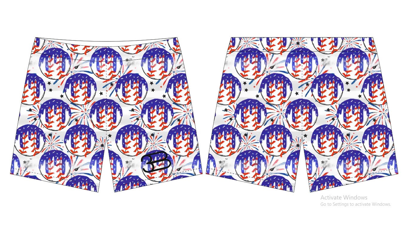 Drip Baseball swim trunks