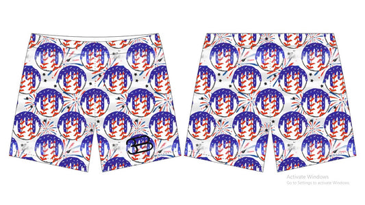 Drip Baseball swim trunks