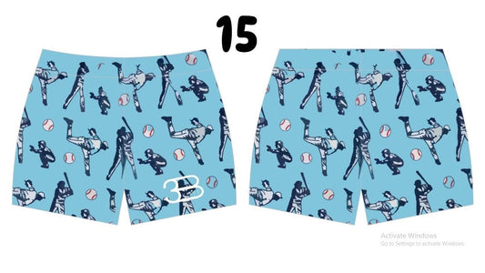 Baseball swim trunks