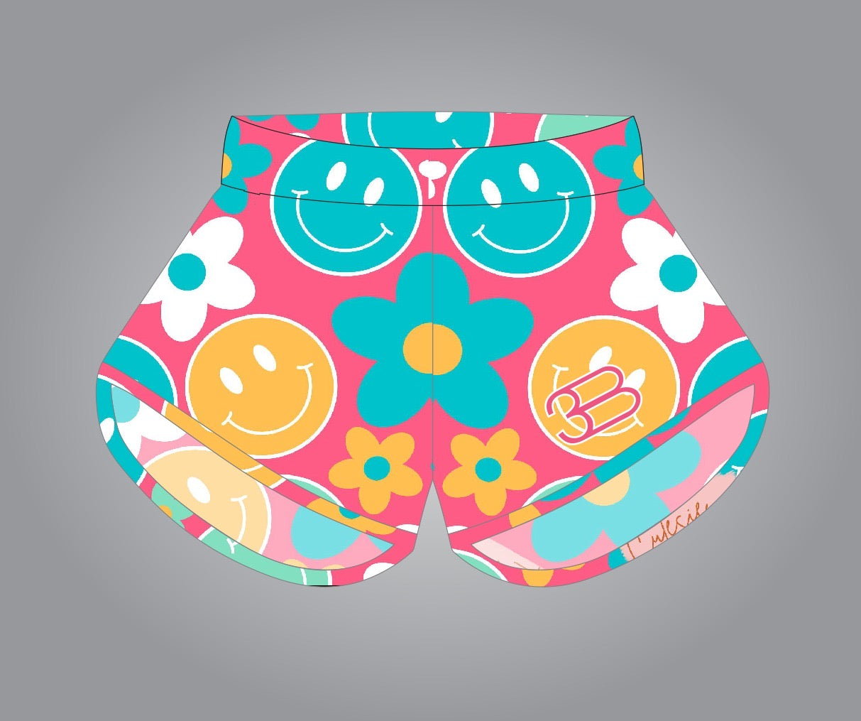 Women/Girls Shorts Smiley