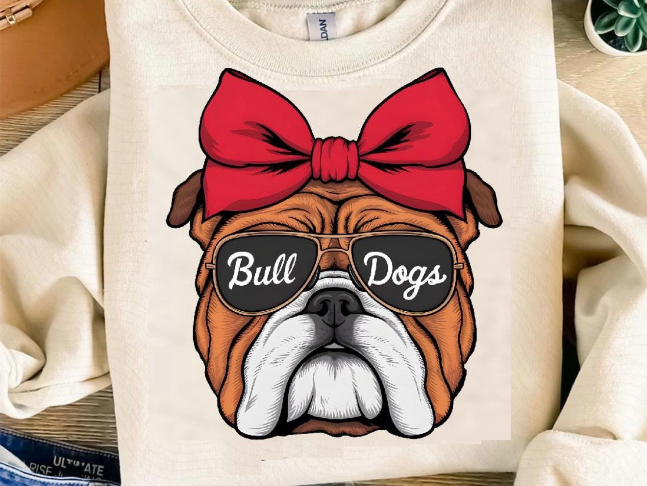 Bulldog Sunglasses Bow