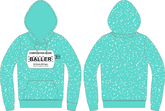 Teal Composition Hoodie